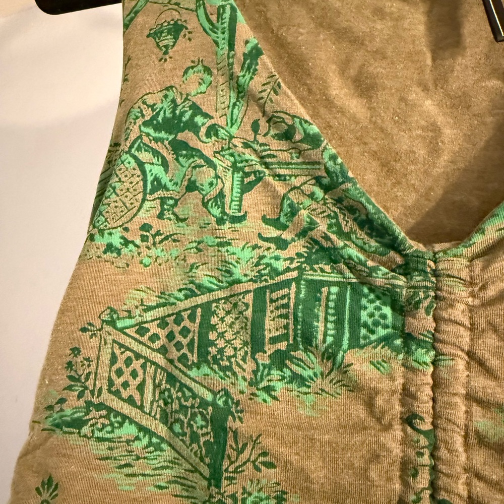 Green Patterned Tank Top - Picture 6 of 7